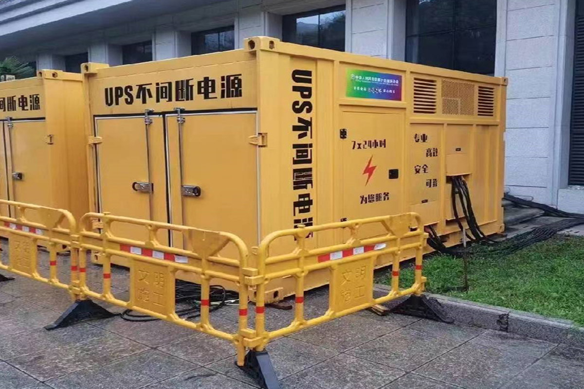 惠阳发电机租赁施工现场