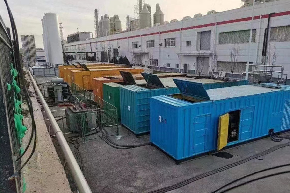 惠阳发电机租赁施工现场